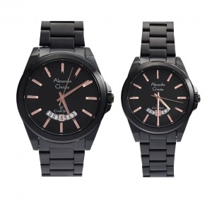 Alexandre Christie AC 8676 Full Black Rosegold Couple